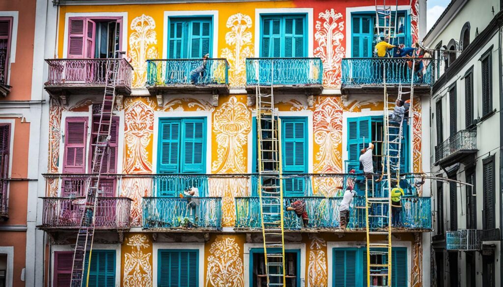 pintura de fachada de prédio